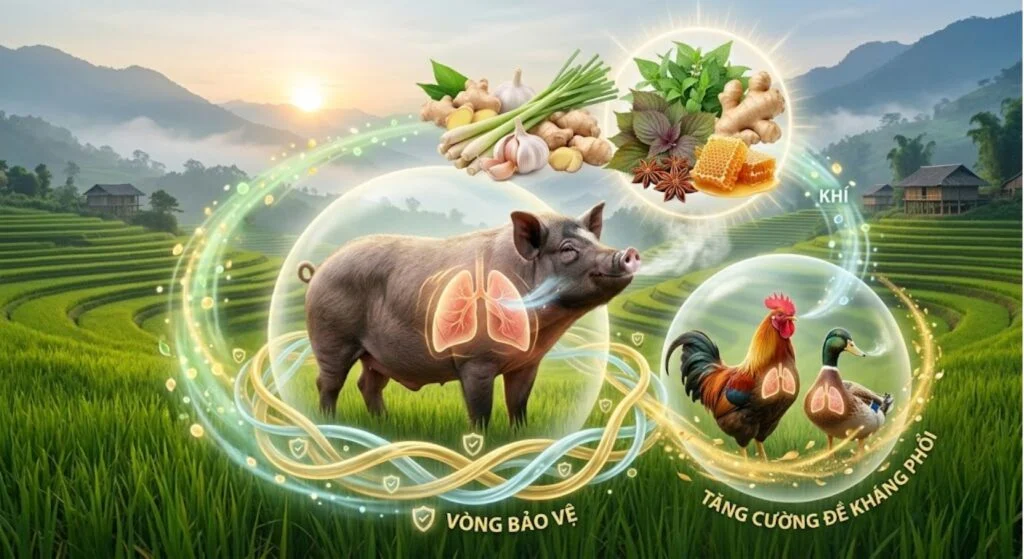 Cách tăng miễn dịch hô hấp & tăng đề kháng phổi cho vật nuôi