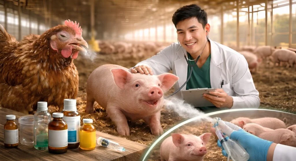 trị hô hấp cho vật nuôi